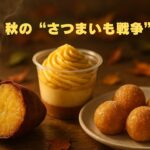 焼き芋、スイートポテトクリーム、さつまいも団子が並んだ秋のスイーツ盛り合わせ